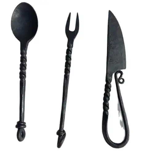 Ortaçağ Feasting 3 adet Set çatal bıçak çatal kaşık