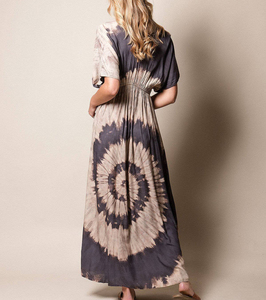 New Designer <b>Women</b> Wear Rayon Tie Dye Summer <b>Kaftan</b> Dress - Product Image 3