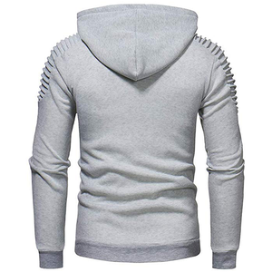 2025 OEM fabricant décontracté solide gris hommes polaire sweats à capuche confortable hiver nouveau Design avec Logo personnalisé en gros - Product Image 2
