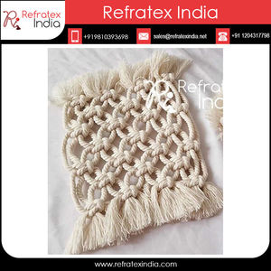 Macrame <b>Table</b> <b>Coaster</b> with Custom Packaging and Size Bulk Supplier and Manufacture by Refratex India Made in India - Product Image 2