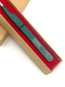 Pinzas de extensión de pestañas con agarre de diamante de acero inoxidable con logotipo personalizado profesional con herramientas de belleza con recubrimiento en polvo verde Kelly - Product Image 3