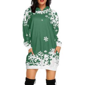 เสื้อกันหนาวคริสมาสต์ผู้หญิง,มีฮู้ดพิมพ์ลายคริสต์มาสความยาวปานกลางเสื้อสเวตเชิ้ตเสื้อสวมหัวแขนยาวแบบมีกระเป๋าสำหรับฤดูใบไม้ร่วง - Product Image 6