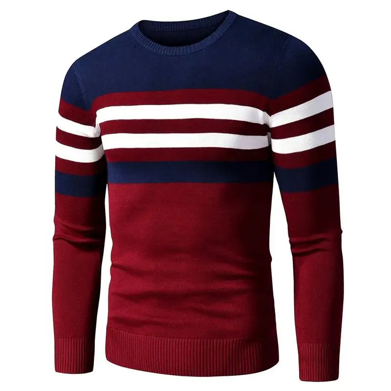 Maglione personalizzato o-collo in lana classica di alta qualità personalizzato maglione Jacquard da uomo squisito Logo personalizzato