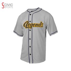 Uniforme de baseball personnalisable pour homme, maillot unisexe avec boutons, logo personnalisé de sublimation grande taille - Product Image 2