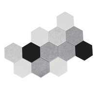 Paneles acústicos hexagonales de alta calidad, paneles de reducción de sonido Pet para techo