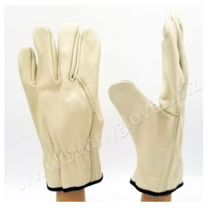 Cow Leather Rigger -<b>Gloves</b> Beige Color <b>Driver</b> Working -<b>Gloves</b> - Product Image 5