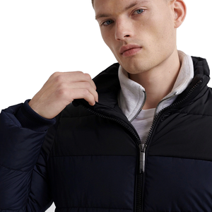 Chaqueta de Invierno Acolchada para Hombre, Informal, con Capucha, Súper Cálida, Tejido Ligero, Impermeable, Transpirable, Cierre de Cremallera, Talla Grande, Algodón Lavado - Product Image 4