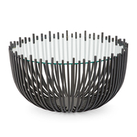 Mesa de Centro de Diseño Europeo Moderno en Metal Dorado para Sala de Estar