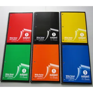 Fabriek Prijs Aanpasbare Notebook Hoge Kwaliteit Spiraal Notebook 70 Vellen Verschillende Grootte Notebook Voor School Kantoor