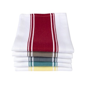 Fil teint 100% coton biologique certificat GOTS logo personnalisé planche dobby sans rétrécissement résistance à la déchirure torchons de cuisine - Product Image 2