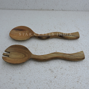 Cuillères en bois faites à la main de qualité supérieure Serveur à salade pour la maison cuisine restaurants accessoires de cuisine - Product Image 6