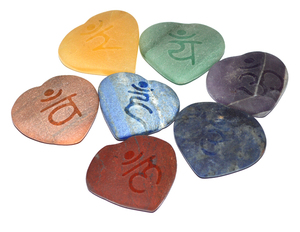 Get Online Natural <b>Chakra</b> Sanskrit Heart <b>Set</b> : Natural <b>Chakra</b> Sanskrit Heart <b>Set</b> for Sale - Product Image 1
