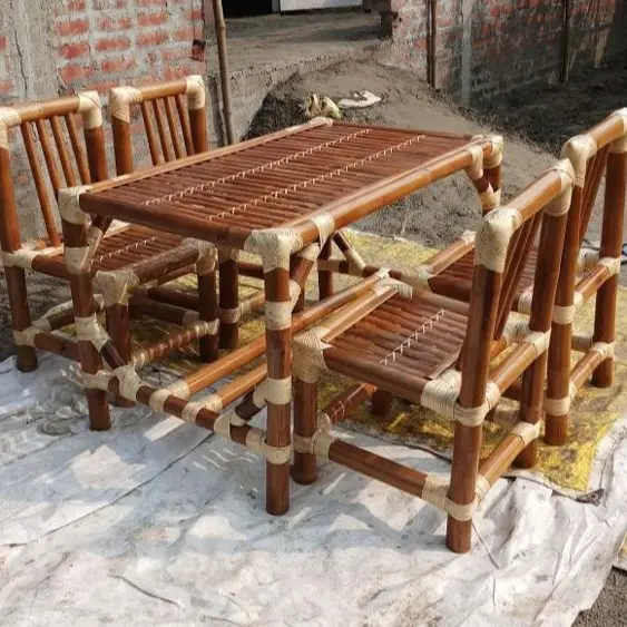 Prix de gros moderne pas cher designer bambou mariage chaise en salle à manger table et chaises avec des jambes en bois
