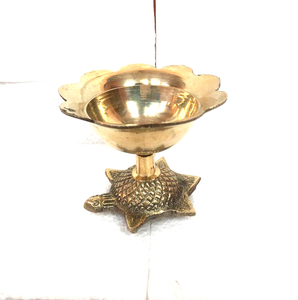 Lampe à huile décorative (doré) en laiton, vtt, Pooja Diya - Product Image 3