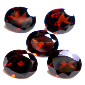 Pierre de grenat rouge coupe ovale à facettes pierre naturelle de grenat du bangladesh accessoires de bijoux à faire soi-même grenat de forme ovale de la meilleure qualité - Product Image 4