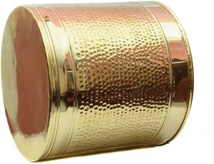 กระถางต้นไม้โลหะทองเหลืองดีไซน์เรียบง่าย,กระถางต้นไม้โลหะสไตล์ศตวรรษกลางทันสมัยดีไซน์เรียบง่ายพร้อมชิ้นส่วนสำเนียงฐานโค้ง - Product Image 1