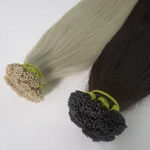 Extensión de cabello humano de alta calidad, punta de queratina italiana, extensiones de cabello prepegado de I/U/V/punta plana, cabello natural No químico - Product Image 4