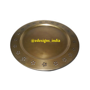 Placa Vintage redonda hecha a mano de diseñador, cargador de Metal ecológico, plato para servir para decoración de boda, última llegada - Product Image 4