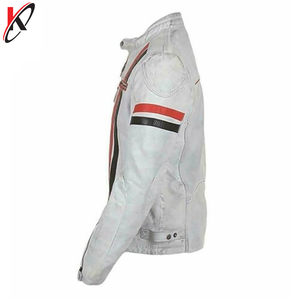 Blouson en cuir blanc pour homme 2025, à manches longues, imperméable, coupe-vent, respirant, taille sur mesure, vêtement d'extérieur d'hiver - Product Image 5
