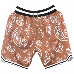 2024 unisexe broderie personnalisée rétro plaine Double maille basket-ball Shorts Streetwear Style Vintage respirant grande taille Options - Product Image 5