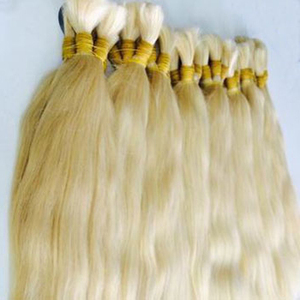Cabello Remy indio solo dibujado Rubio a granel 613 Cabello humano de alto grado - Product Image 2