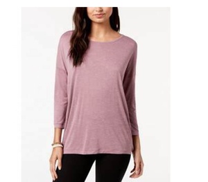 Camisetas holgadas de manga corta de color gris brezo con cuello redondo a la venta camisetas de algodón y poliéster para mujer - Product Image 4