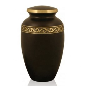 Urne commémorative rouge cerise en métal gravée cendres funéraires humaines adultes crémation Style américain/européen laiton/aluminium pour le stockage - Product Image 3