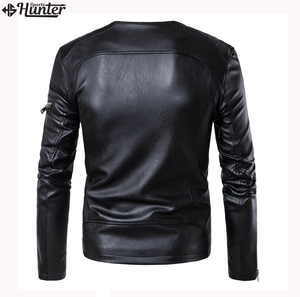 OEM personalizado de alta calidad al por mayor de invierno chaqueta de cuero de los hombres de encargo de la moda de los hombres chaqueta de cuero - Product Image 4