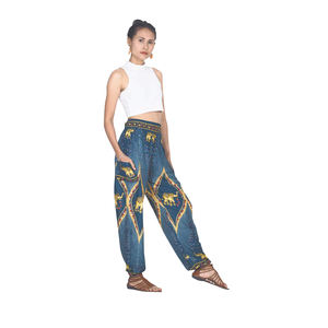 Pantalones bombachos de elefante y diamante para mujer, ropa de namat, color azul océano, PP0004, 020079, 03, listo para enviar - Product Image 2