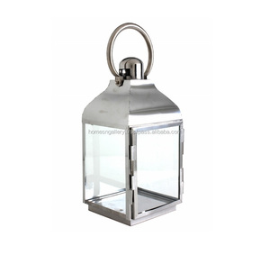 Lanternes en verre en métal de décor à la maison extérieur moderne avec la source lumineuse de LED pour des lanternes de jardin - Product Image 6