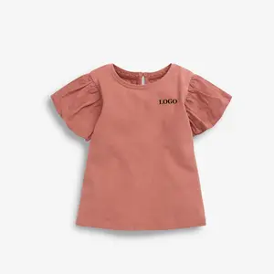 Высококачественная детская футболка нового дизайна, оптовая продажа повседневных футболок на заказ для девочек, низкая цена, Детские футболки для девочек