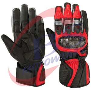 ถุงมือแข่งรถหนังคุณภาพสูงแบบระบายอากาศได้ดี ห้านิ้ว สำหรับนักขี่มืออาชีพ - Product Image 4