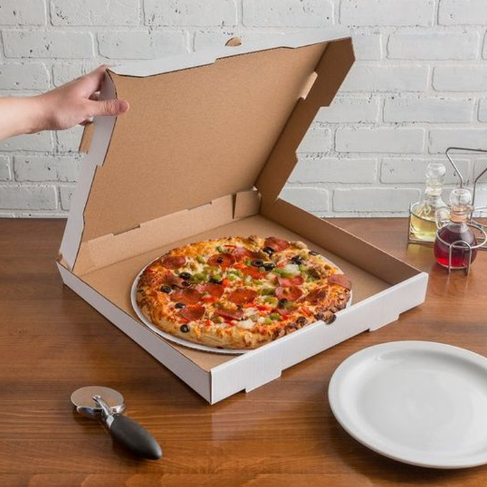 Бесплатный дизайн, белая коробка для пиццы, черная коробка для пиццы с принтом на заказ
