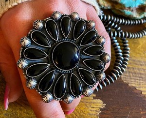 925 argent Sterling massif belle bague en Onyx noir pierre précieuse naturelle déclaration bijoux lunette réglage mignon pour la fête de mariage - Product Image 1