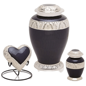 Brassworld Inde adulte Style américain urne funéraire ensemble comprend laiton et bois coeur souvenir et urne de crémation - Product Image 5