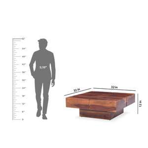 Mesa de centro de estilo tradicional Melvin, muebles elegantes para sala de estar para uso doméstico - Product Image 6