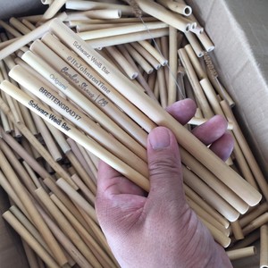 Pajita de bambú Natural y orgánico para beber, Pajita de bambú Natural - Product Image 1