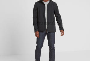 Venta al por mayor chaqueta de trabajo Softshell personalizada para hombres impermeable lona Stand Collar-para invierno primavera otoño - Product Image 2