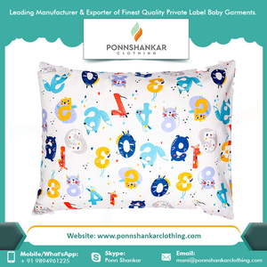 Bebé al por mayor funda de almohada 100% algodón orgánico bebé funda de almohada proveedor - Product Image 4