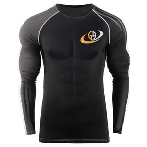 Performance Fit MMA Rash Guard Skins Chemise de compression à manches longues pour hommes Impression sublimée Design uni pour une utilisation «Rush Guard» - Product Image 3