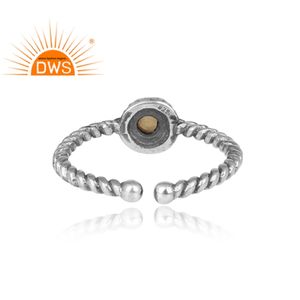 Bague en fil torsadé pour fabricant, opale de feu, pierre précieuse, bijoux en argent massif 925, vente en gros - Product Image 4