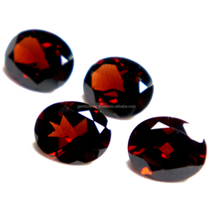 Pierre de grenat rouge coupe ovale à facettes pierre naturelle de grenat du bangladesh accessoires de bijoux à faire soi-même grenat de forme ovale de la meilleure qualité - Product Image 5