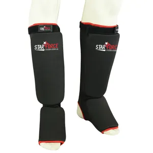 Neu Gute Qualität Karate Shin Rist Guards MMA Taekwondo Beins chutz Fuß Sparring Pads weiß schwarz Stoff Pad Ausrüstung Kinder Erwachsene