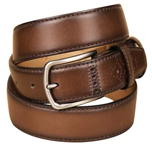 High quality solid alloy pin buckles colorful belt leather belts for men