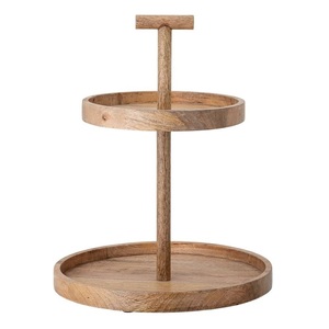 Soporte de pastel de madera hecho a mano de dos niveles de lujo, soporte de mesa de diseñador, soporte de pastel elegante, última llegada, soporte de pastel decorativo al por mayor - Product Image 5
