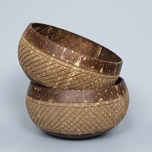 Cuencos de comedor de cáscara de coco hechos a mano sin pulir ásperos naturales y ecológicos exportados de Vietnam - Product Image 6