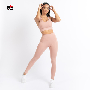 Women's Workout Gym Fitness Fine Quality Athletic Wear Yoga Suit Set Sport Bra Leggings Nylon Spandex Material Customized Logo - Product Image 1