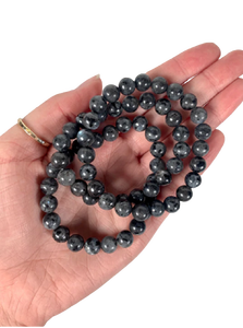 สร้อยข้อมือคริสตัลหินลาร์วิไคท์อินเดียเครื่องประดับแฟชั่นอัญมณีธรรมชาติสำหรับผู้ชายและผู้หญิงการทำสมาธิที่มีพลังงาน - Product Image 4