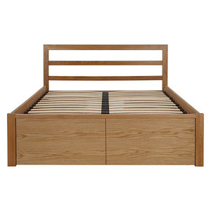 Moderna Cama Queen de Madera Maciza con Cajón Integrado - Product Image 2