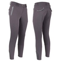 Pantalones de equitación para hombres Pantalones ecuestres Diseño personalizado Patrón de impresión Asiento de silicona completo Medias de equitación